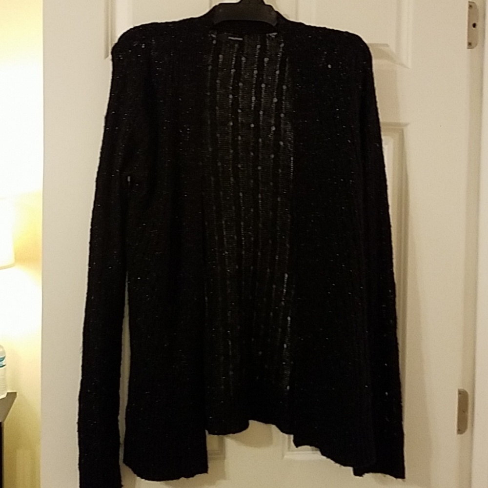 Black cardigan.